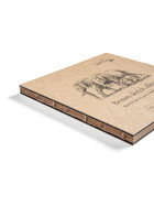 Skizzenbuch Authentic braunes RC-Papier 14 x 14 cm - 32 Blatt, 135 g/qm