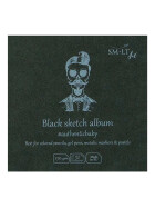 Skizzenbuch Authentic 14x14 cm, schwarzes Papier, 32 Blatt, 170 g/qm