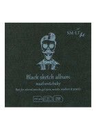 Skizzenbuch Authentic schwarzes Papier 14 x 14 cm - 32 Blatt, 170 g/qm