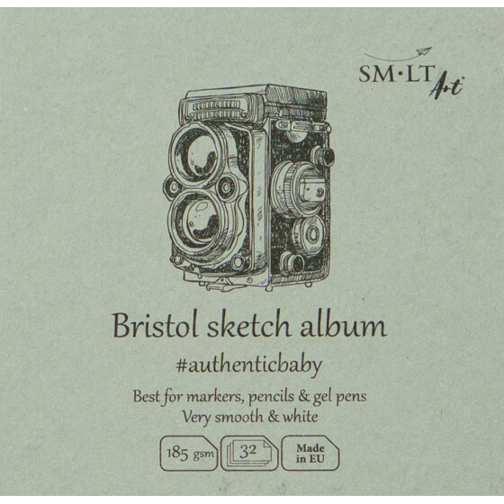 Skizzenblock Authentic 9x9 cm - Bristolkarton, 48 Blatt, 185 g/qm