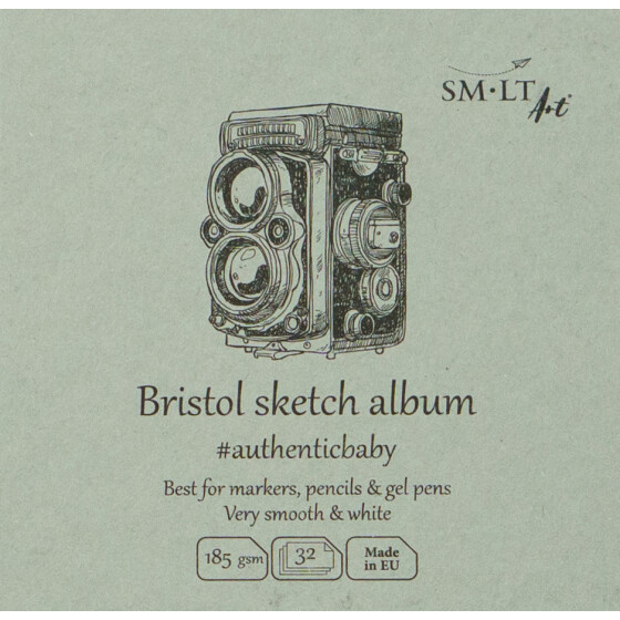 Skizzenblock Authentic 9x9 cm, Bristolkarton, 48 Blatt, 185 g/qm