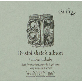 Skizzenblock Authentic 9x9 cm - Bristolkarton, 48 Blatt,...