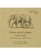 Skizzenblock Authentic 9x9 cm - braunes RCP Papier, 32 Blatt, 135 g/qm