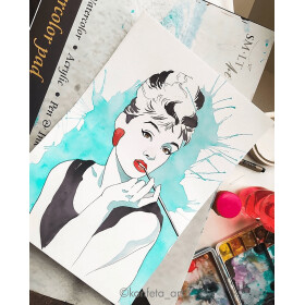 Traditioneller Aquarellblock DIN A4 - Cold-Press, 20 Blatt, 260 g/qm