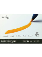 Traditioneller Aquarellblock DIN A3 - Hot-Press, 20 Blatt, 260 g/qm