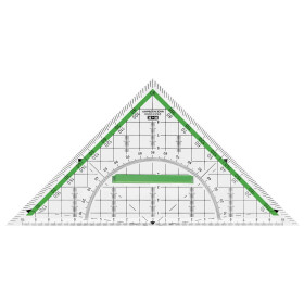 TZ-Dreieck 25cm Polystyrol glasklar grün hinterlegt