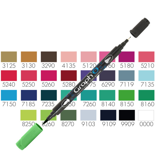 GRAPHO Twin Tip Water Base Marker - 30 Farben