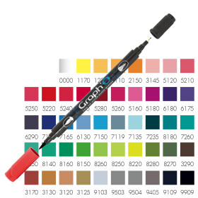 GRAPHO Twin Tip Water Base Marker - alle Farben