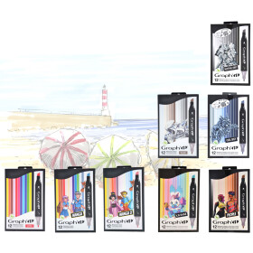 Layoutmarker GRAPHIT 12er Set - 7 Varianten