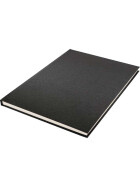 Skizzenbuch Leineneinband A4 - 160 Seiten, 140 g/qm - schwarz