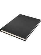 Skizzenbuch Leineneinband A5 - 160 Seiten, 140 g/qm - schwarz
