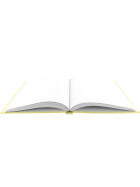 Notizbuch Hardcover A4 - 160 Seiten, 100 g/qm - pastell-gelb