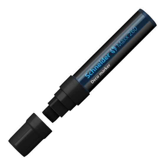 Kreidemarker Maxx 260 , Blockspitze 5+15mm - schwarz