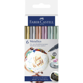 Marker Metallics 1,5 mm Spitze - 6er Blisterkarte