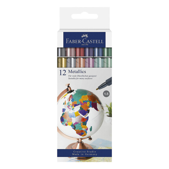 Marker Metallics 1,5mm Spitze - 12er Blisterkarte