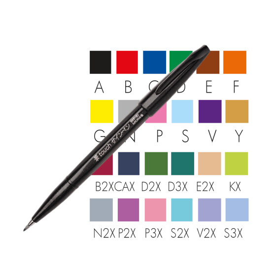 Kalligrafiestift Sign Pen Brush 0,2 - 2 mm - alle Farben