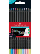 Buntstift Black Edition Super Soft Mine - 12er Kartonetui NEON Pastell