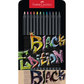 Buntstift Black Edition Super Soft Mine- 12er Metalletui