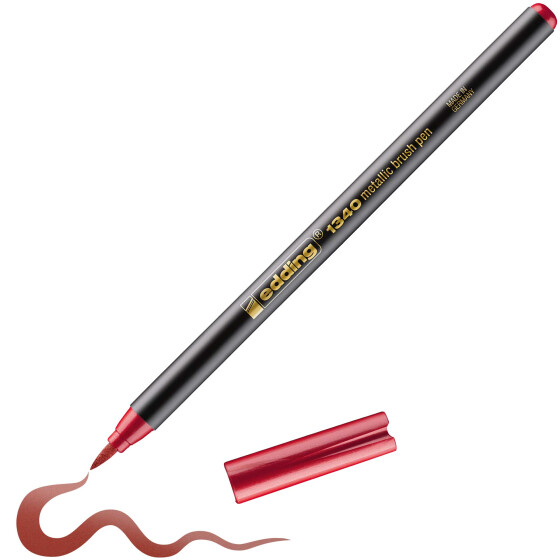 Fasermaler mit Pinselspitze 1340 - rot-metallic