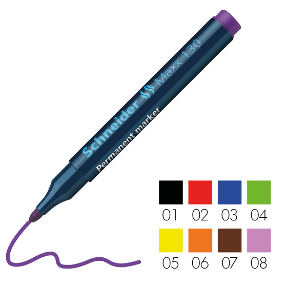 SCHNEIDER Maxx 130 Permanent-Marker Rundspitze 1-3mm - schwarz