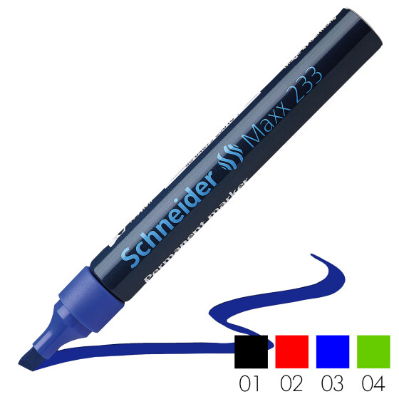 SCHNEIDER Maxx 233 Permanent-Marker Keilspitze 1-5mm - alle Farben