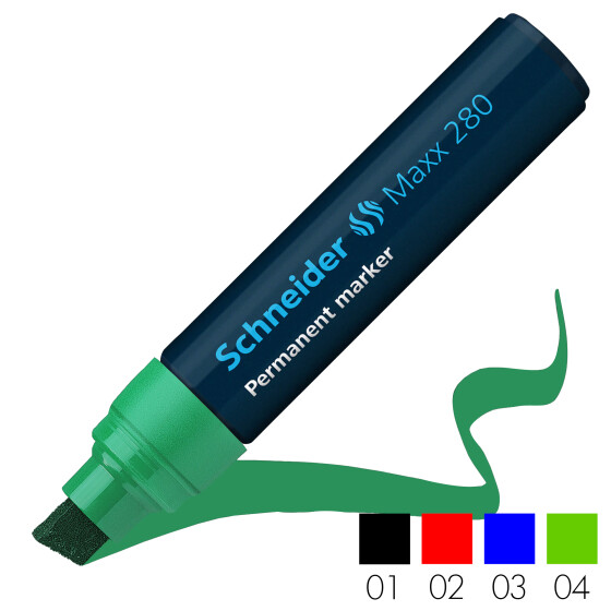 SCHNEIDER Maxx 280 Permanent-Marker Keilspitze 4-12mm - alle Farben