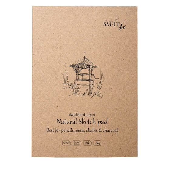 Skizzenblock Authentic DIN A4 - leicht graues RCP Papier, 100 Blatt, 100 g/qm