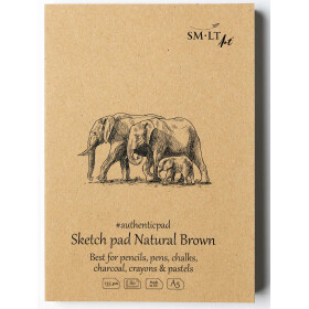 Skizzenblock braunes RC-Papier, Authentic A5 - 80 Blatt,...