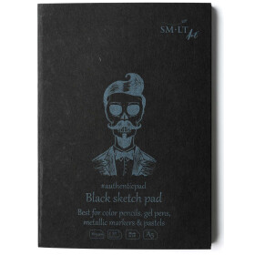 Skizzenblock schwarzes Papier, Authentic A5 - 20 Blatt,...