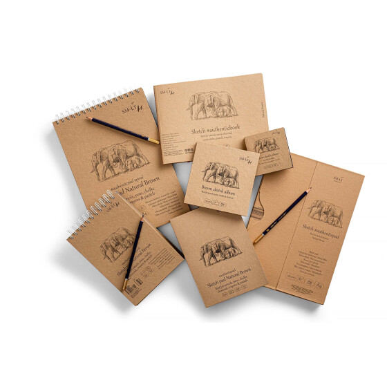 Authentic braunes RCP Papier 135g/qm - 6 Formate