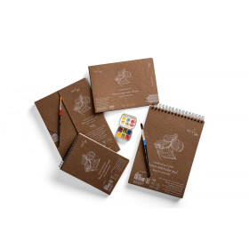 Authentic braunes Aquarellpapier 280g/qm - 3 Formate