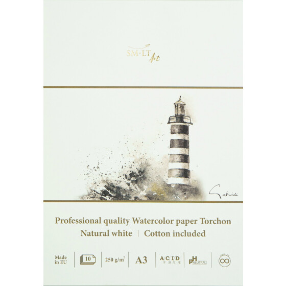 Künstler Aquarellblock A3 - Torchon, 250g/qm, 10 Blatt