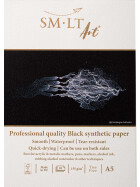 Zeichenblock DIN A5 - synthetisch schwarzes Papier, 155 g/qm, 10 Blatt
