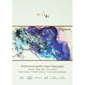 Zeichenblock A3 - Super Yupo, 10 Blatt, 200 g/qm