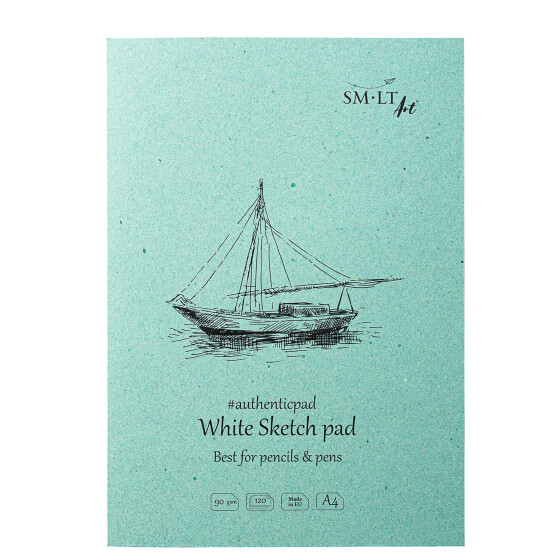 Skizzenblock Authentic DIN A4 - hochweißes Papier, matt, 120 Blatt 90 g/qm