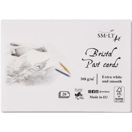 Postkarte Bristollkarton 308 g/qm, 10,5x15 cm - 20 Blatt