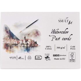 Postkarte Aquarellpapier 300 g/qm, 10,5x15 cm - 20 Blatt