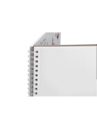 Aquarell Reisetagebuch spiraliert, -260g/qm, 15x28 cm - 25 Blatt
