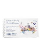 Spiral-Reisetagebuch Aquarell 260 g/qm, 15x28cm - 25 Blatt