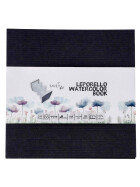 Aquarell Leporello, 300 g/qm 100% Cotton, 14x14 cm - 6 gefaltet Seiten