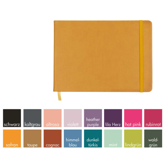 Skizzenbuch Hardcover A5 quer - 160 Seiten, 140 g/qm - 16 Farben