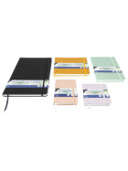 Skizzenbuch A5 quer - 160 Seiten, 140 g/qm, Hardcover, Gummiband - 16 Farben