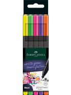 Fineliner FINEPEN Grip NEON Black Edition 0,4 mm - 5er Kartonetui