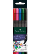 Fineliner FINEPEN Grip basic Black Edition 0,4 mm - 5er Kartonetui