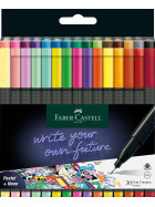 Fineliner FINEPEN Grip Black Edition 0,4 mm - 30er Kartonetui
