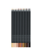 Buntstift Black Edition Super Soft Mine - 12er Kartonetui Skin Tones