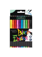 Filzstift Pinselspitze Black Edition - 10er Kartonetui