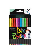 Filzstift Pinselspitze Black Edition - 10er Kartonetui