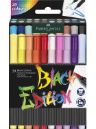Filzstift Pinselspitze Black Edition - 20er Kartonetui
