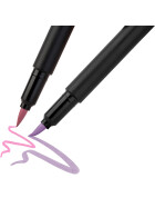 Filzstift Pinselspitze Pastell Black Edition - 6er Kartonetui